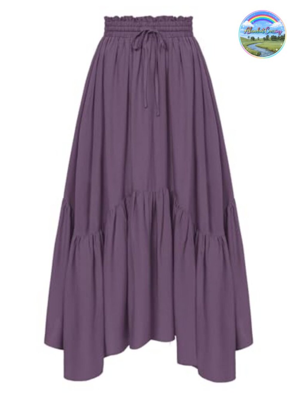 Rayon Flowy Maxi Skirt High Waist A-Line Renaissance Costume